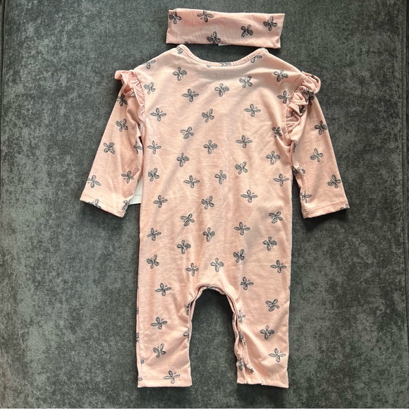 NWT Jessica Simpson Coverall and Headband Set Size 12 Months - Picture 4 of 4